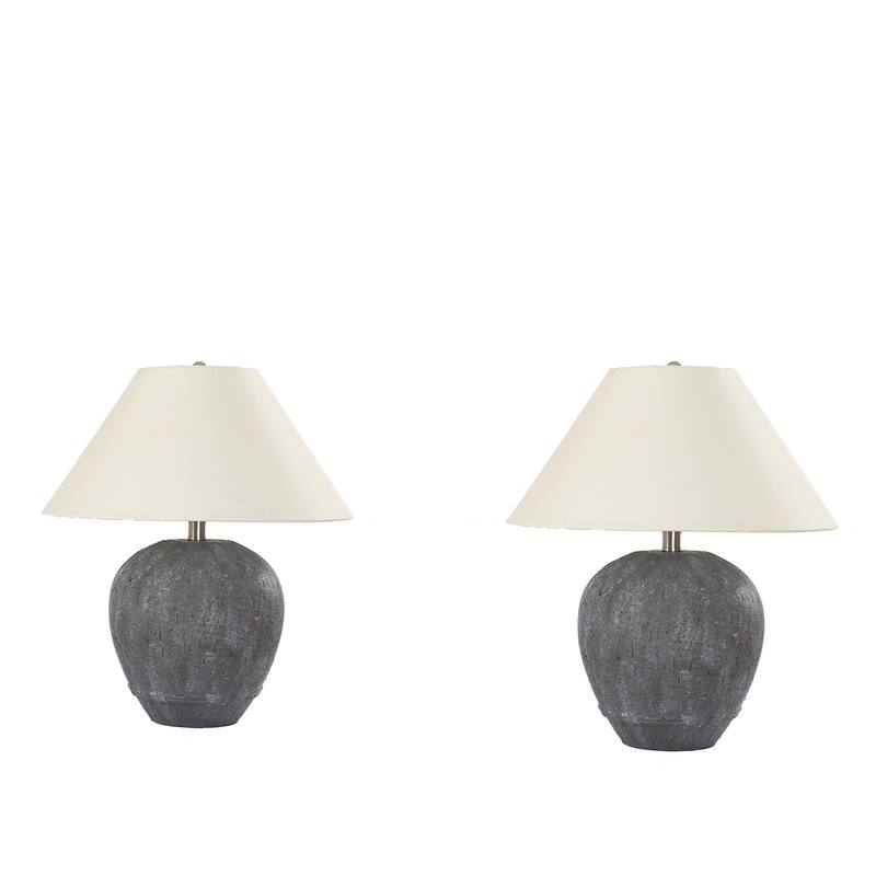 Ceramic Table Lamp with Linen Shade