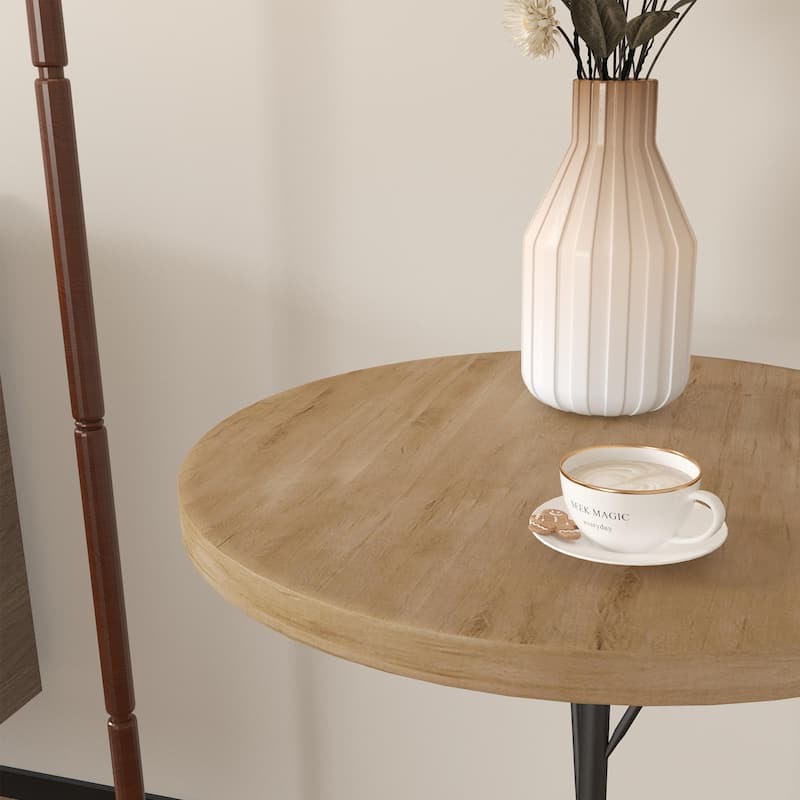 Round Side Table, Small Drink Table for Small Spaces, Modern Accent End Table Coffee Table