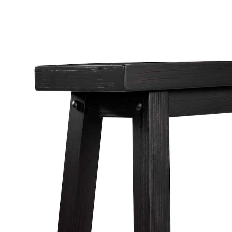 Sonoma Wood Saddle Dining Bench
