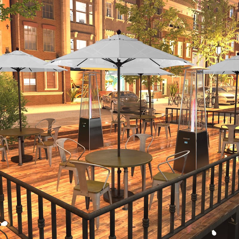 California Umbrella 7.5' Venture Series Patio Umbrella, Bronze Aluminum Pole Fiberglass Ribs Push Lift, Sunbrella Cilantro