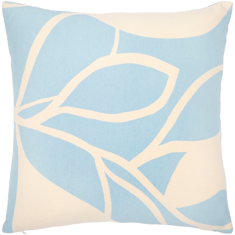 Artistic Weavers Fionn Nature-Inspired Abstract Throw Pillow - 20"H x 20"W - Down - Light Blue