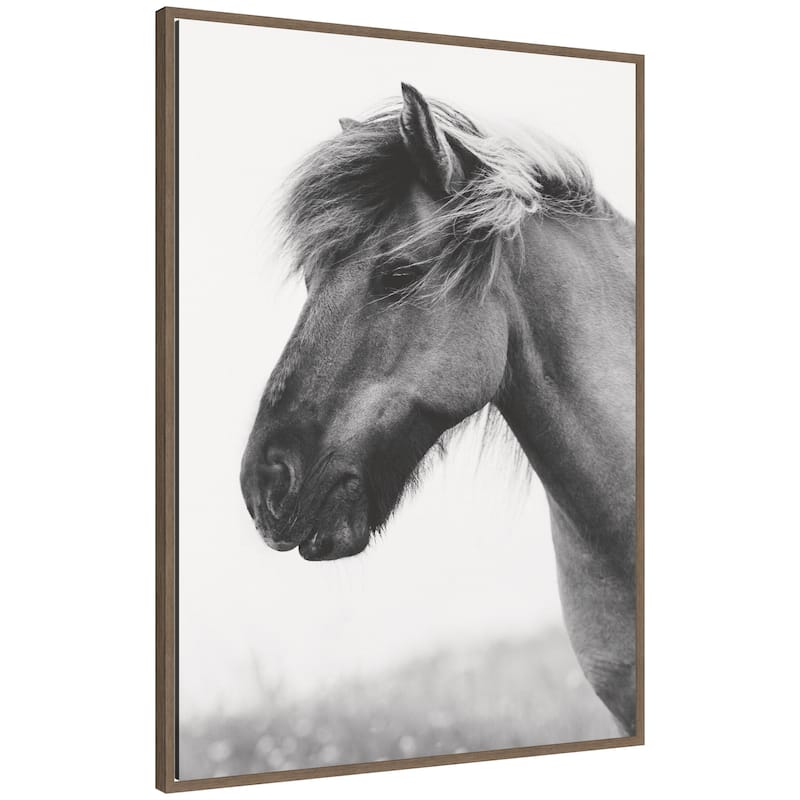 Kate and Laurel AA Indomitable by Alicia Abla Framed Canvas Wall Art Print - 28 x 38