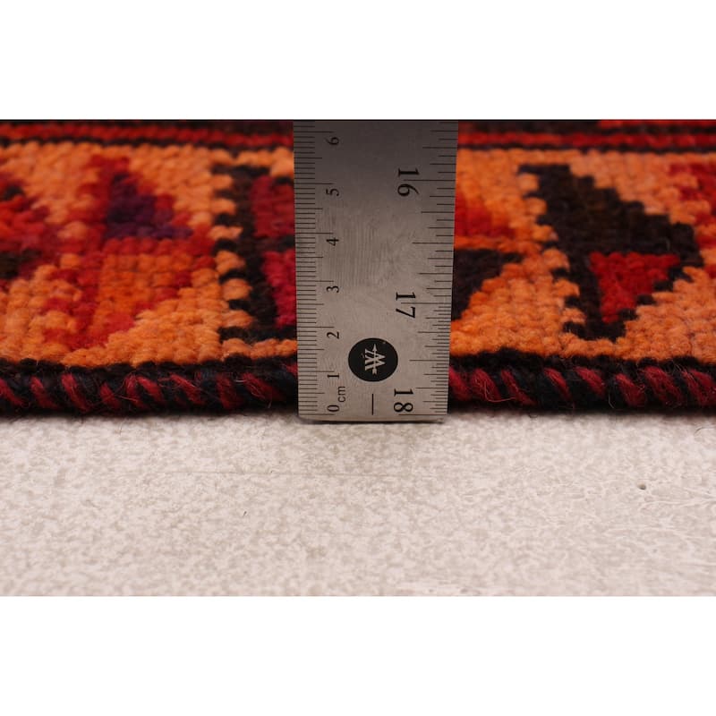 ECARPETGALLERY Hand-knotted Melis Vintage Red Wool Rug - 3'9 x 12'4