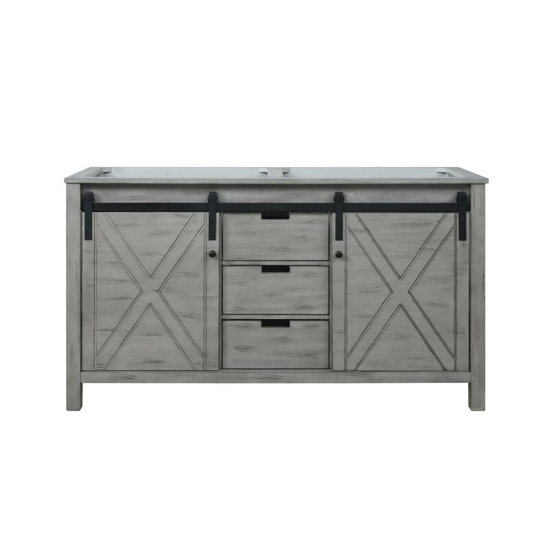 Marsyas 60 in W x 22 in D Brown Double Bath Vanity - Ash Grey