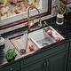 preview thumbnail 11 of 14, Karran QUWS-880 Undermount 32-1/2 in. Double Equal 50/50 Bowl Workstation Kitchen Sink