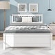 preview thumbnail 4 of 11, Full Platform Bed with Slatted Headboard, Footboard & Nightstand - Classic Set