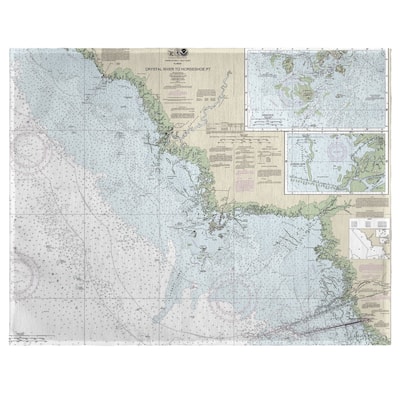 Crystal River to Horseshoe Point, FL Nautical Map Place Mat Set of 4