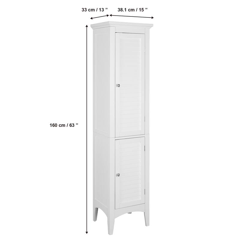 Teamson Home Glancy Freestanding Linen Tower - 15"L x 13"W x 63"H