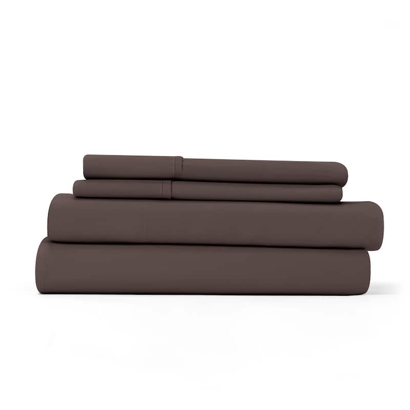 Home Collection Ultra-soft 4-piece Deep Pocket Bed Sheet Set - Twin - Chocolate