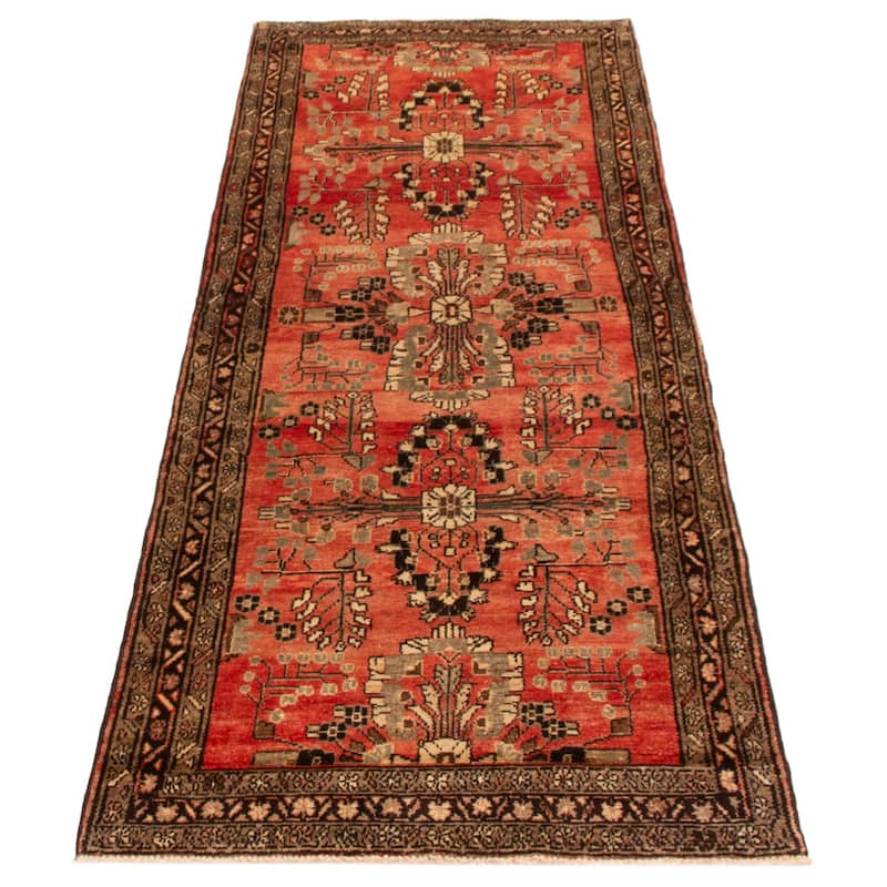 ECARPETGALLERY Hand-knotted Andelz Dark Copper Wool Rug - 3'7 x 10'2