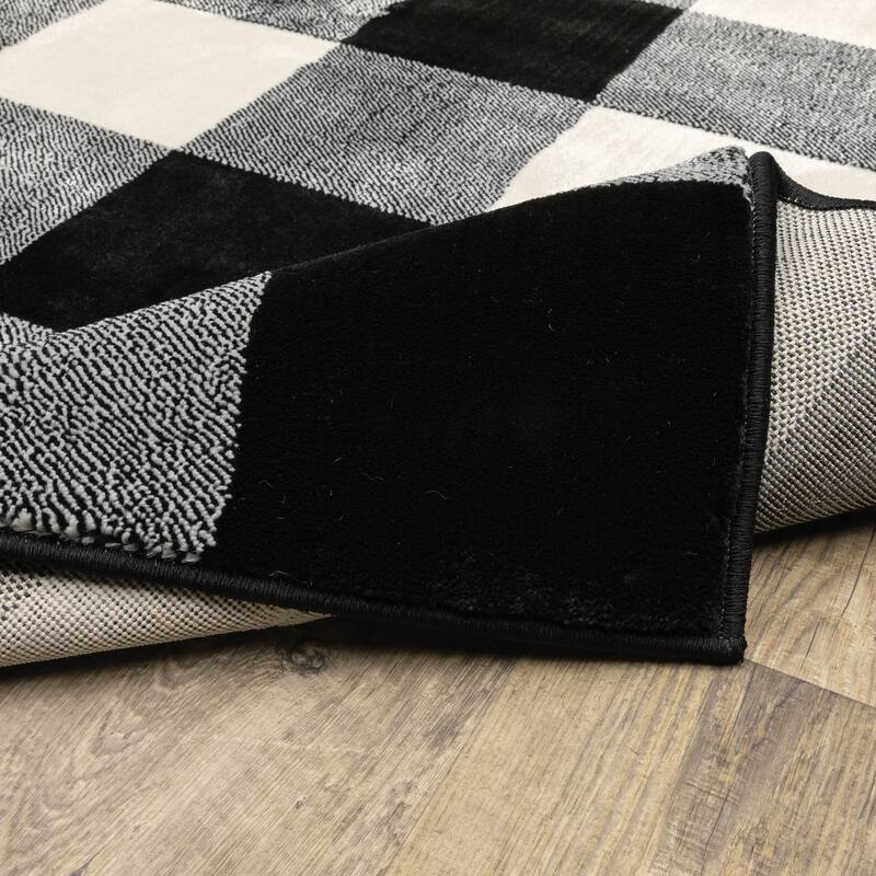Style Haven The Gray Barn Told Gait Gingham Checker Area Rug