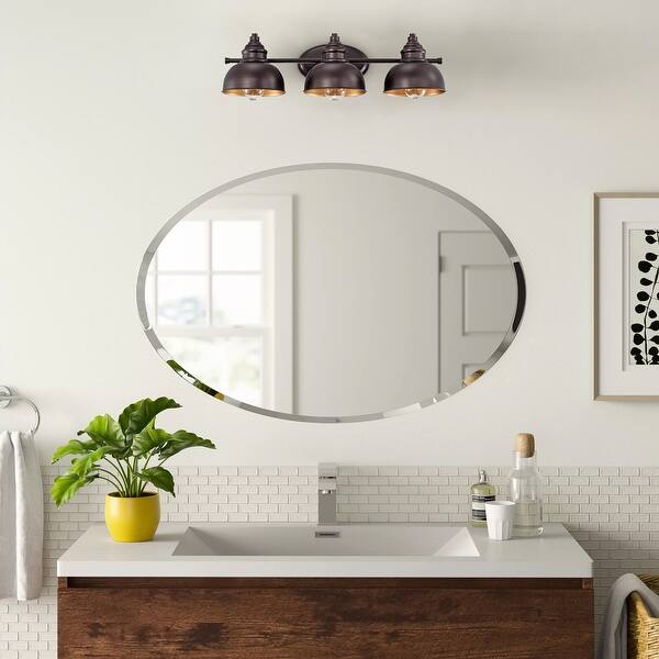 slide 1 of 8, Oil Rubbed Bronze Farmhouse 3 Light Dimmable Vanity Light - 7*26*10