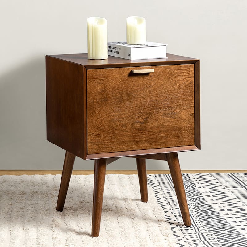 Isabel Mid-Century 2 - Drawer Wood End Table by HULALA HOME