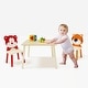 preview thumbnail 3 of 12, 3 Pieces Toddler Table and Chair Set