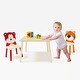 preview thumbnail 14 of 16, 3PCS Kid Wood Toddler Table and Chair Set