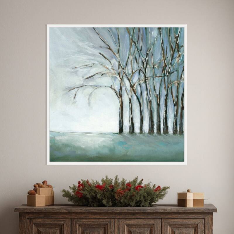 Tree in Winter by Christina Long Framed Canvas Wall Art Print - Sylvie White