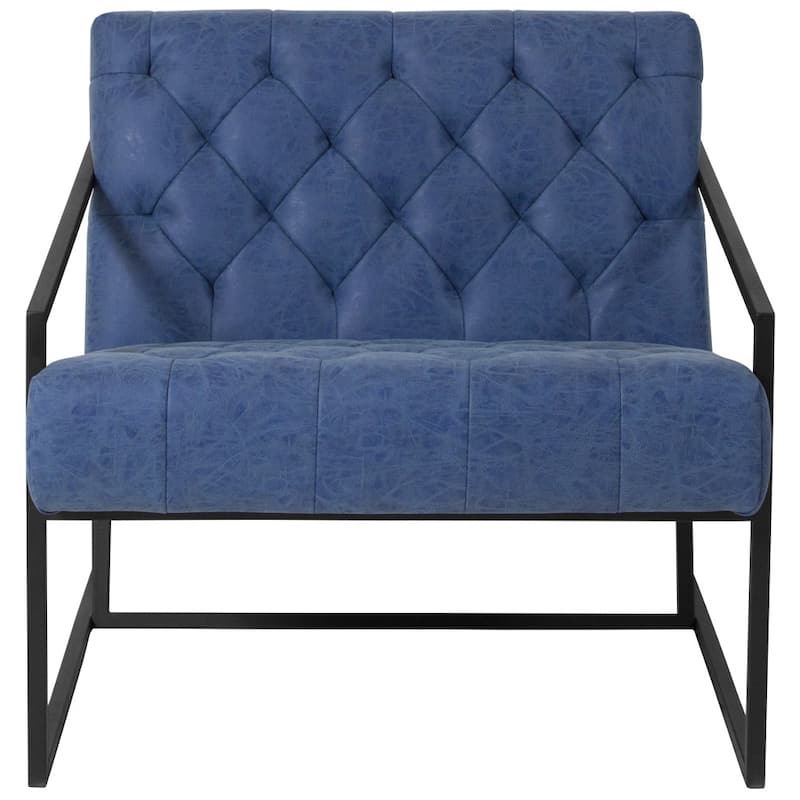 Upholstered Tufted Lounge Chair - 29"W x 31.75"D x 27.5"H