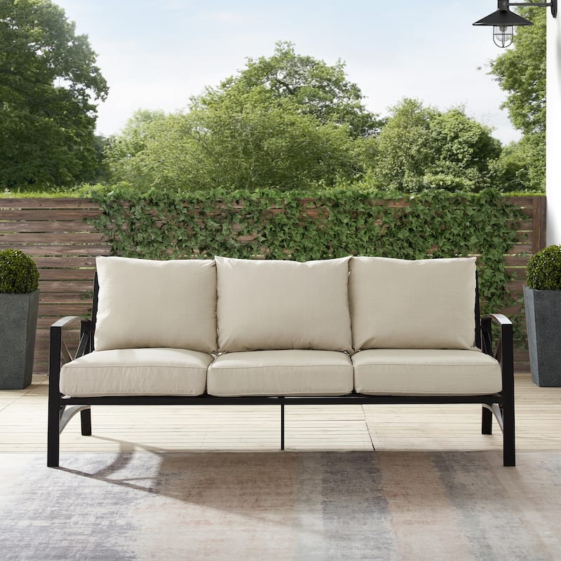 Crosley Kaplan Outdoor Metal Sofa - 79"W x 30.5"D x 32"H