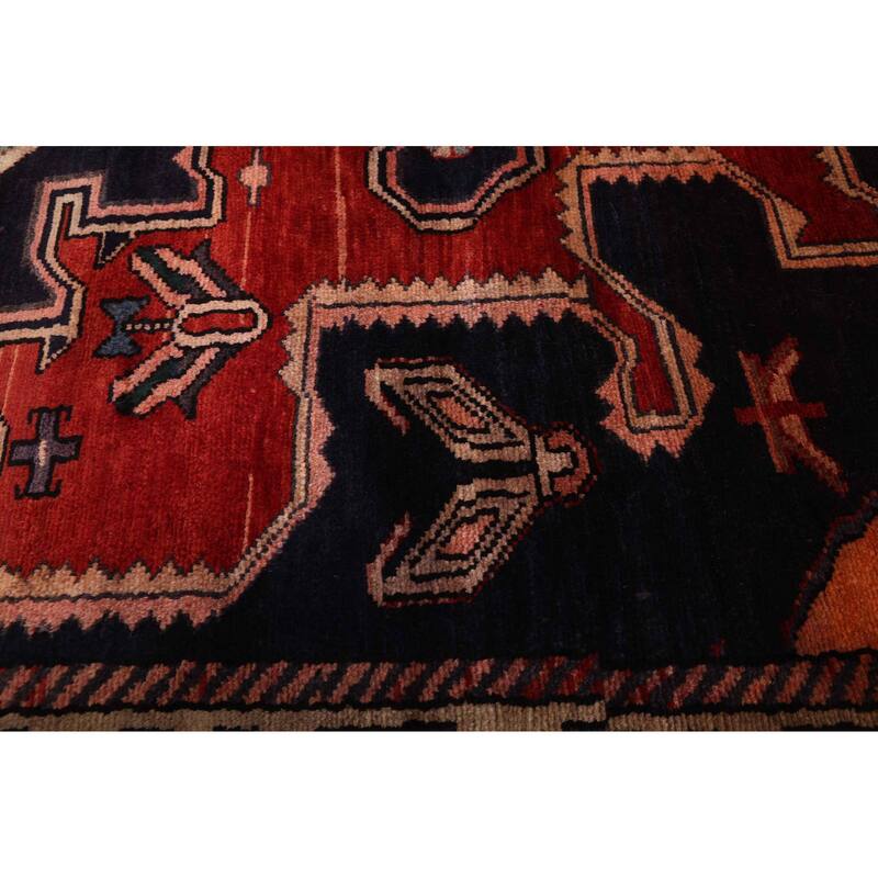 ECARPETGALLERY Hand-knotted Anatolian Vintage Dark Navy, Red Wool Rug - 5'2 x 7'5