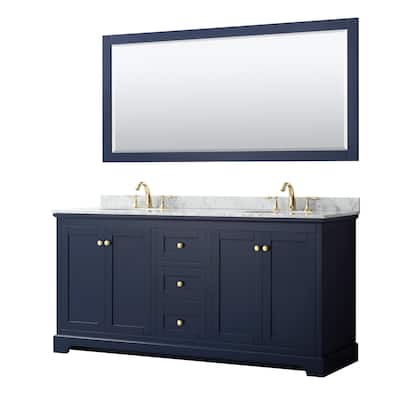 Wyndham Collection Avery 72" Free Standing Double Basin Vanity Set