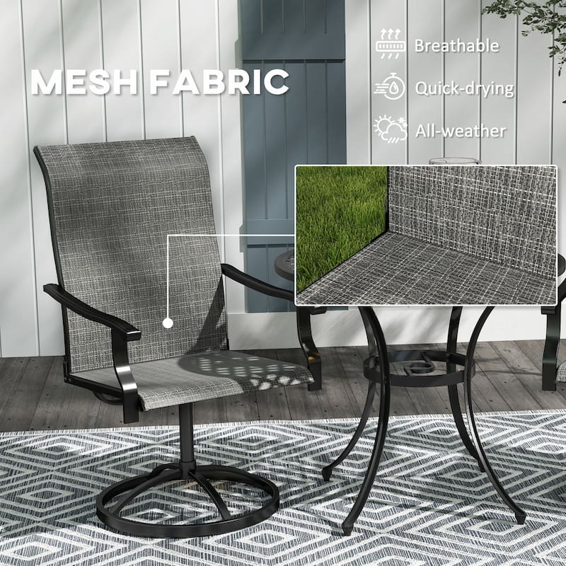Comfortable Mesh Ergonomic Office Chair Set with 360 Swivel High Back and Durable Steel Frame - 24" W x 29.9" D x 42.5" H