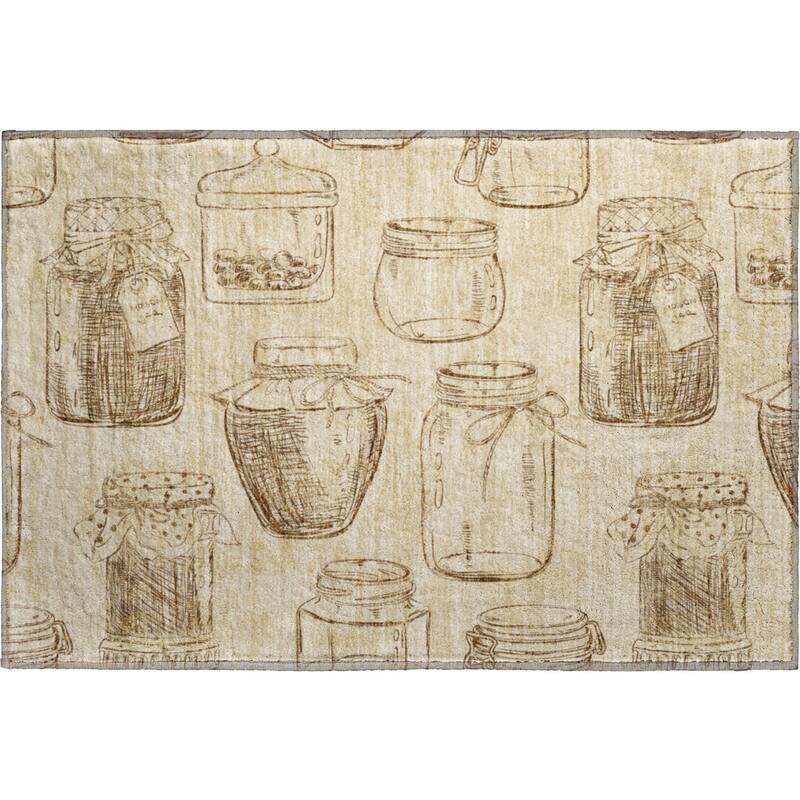 Premium Washable Super Soft Farmhouse Jars Mayfield Rug