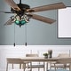 preview thumbnail 2 of 13, River of Goods Astrid Multicolored Oil-Rubbed Bronze and Stained Glass Tiffany-Style 3-Light 52-Inch Ceiling Fan