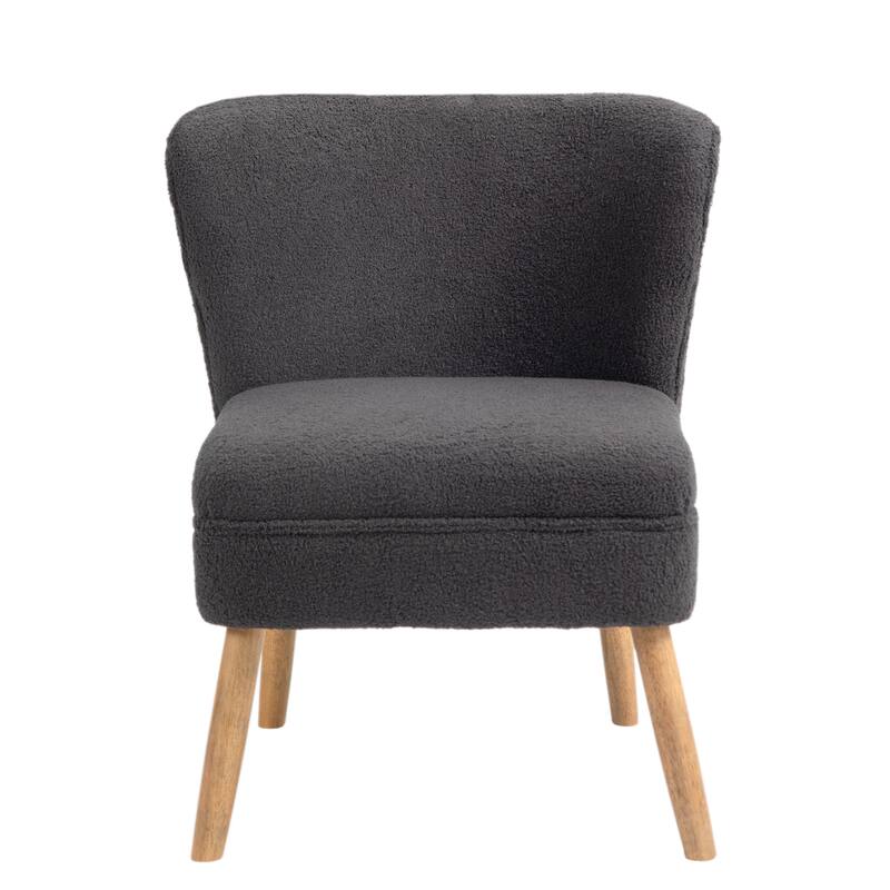 Linen Armless Accent Chair Slipper Chair