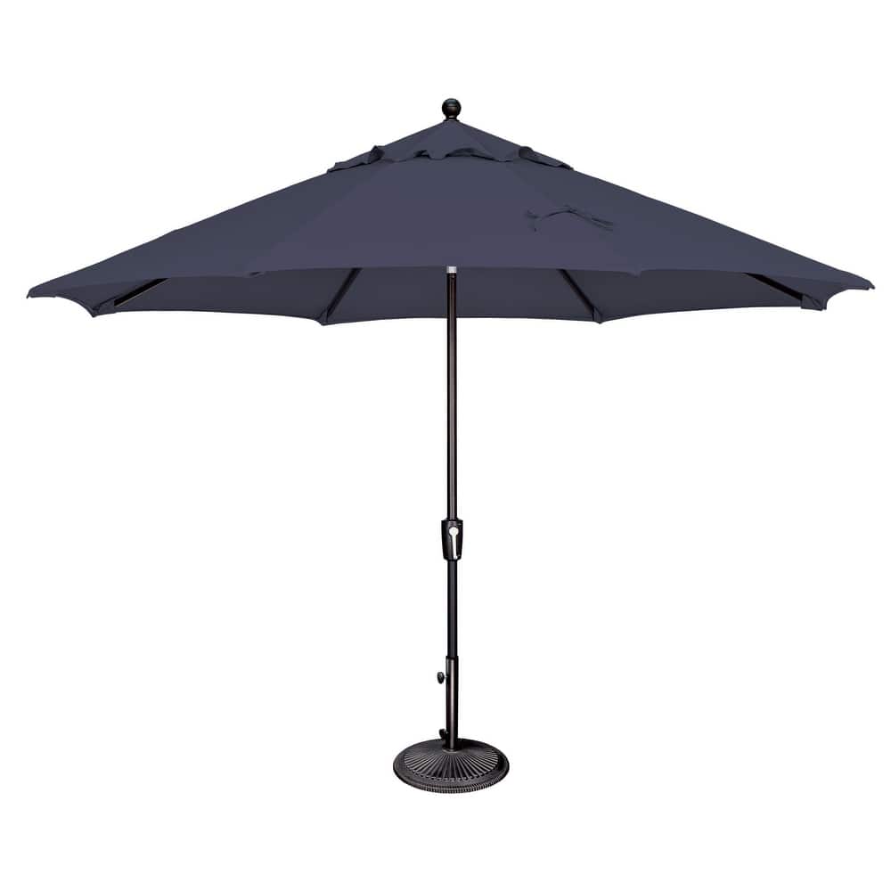 SimplyShade Catalina 11' Octagon Push Button Tilt Umbrella, Black Frame Finish