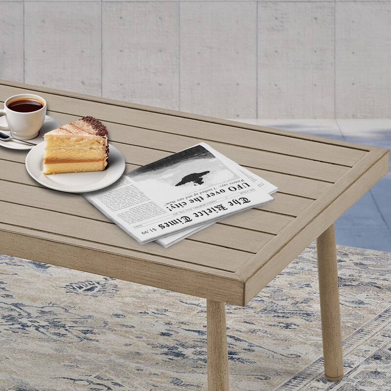 6-Person Aluminum Patio Conversation Set with 2 Swivel Chairs, Loveseat and Coffee Table