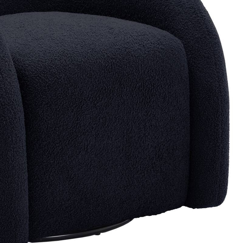 Upholstered Boucle Swivel Accent Chair