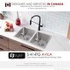 preview thumbnail 7 of 21, STYLISH 29 inch L x 18 inches W Double Bowl Undermount and Drop-in Stainless Steel Kitchen Sink - 29" x 18" x 8"