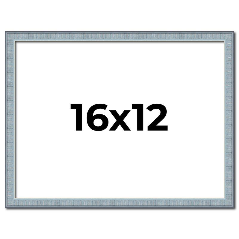16x12 Frame Rustic Sky Blue Solid Wood Picture Frame | 0.75 Inch