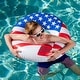 preview thumbnail 5 of 6, Swimline 36" Round Inflatable Patriotic American Flag Swimming Pool Tube Float - 0.65