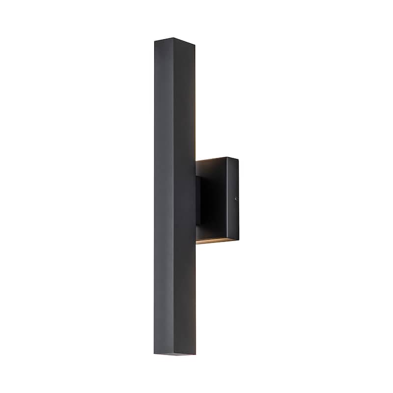 Rennnsan 20 in. Modern Simple Black Aluminum Linear Dimmable LED Outdoor Wall Sconce - 4.7 in. W x 20 in. H