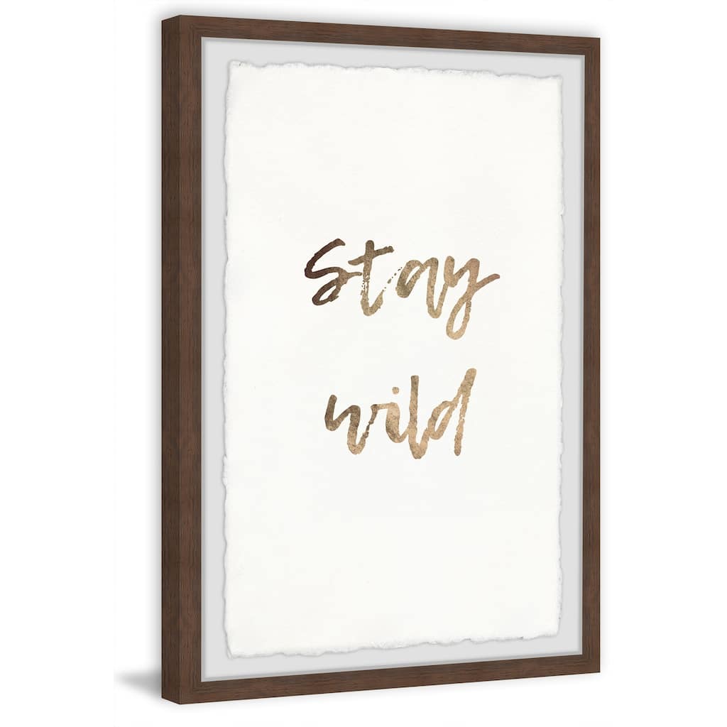 Stay Wild Framed Wall Art, Elegant Home Touch - Sophisticated Artwork for Refined Décor