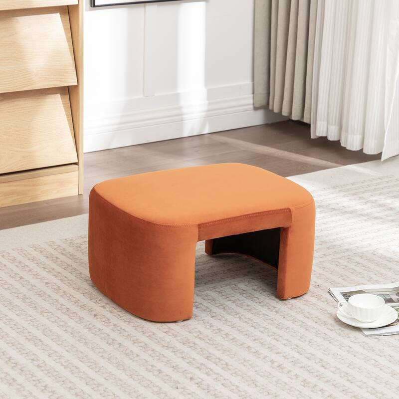 SEYNAR Modern Velvet Rectangle Accent Ottoman