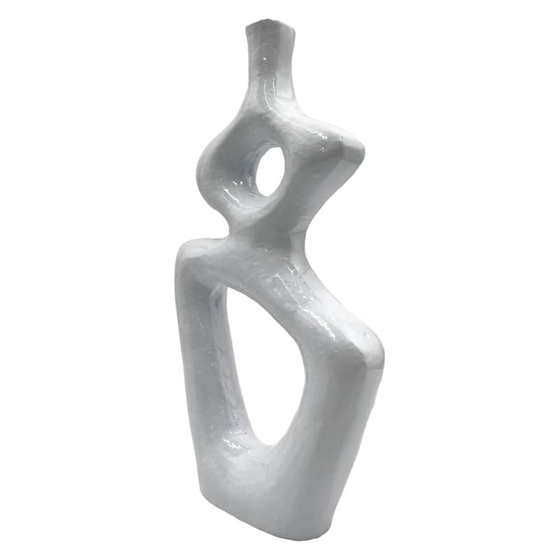12 Inch Tall Decorative Handmade Aluminum Gourd Flower Vase