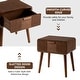 preview thumbnail 26 of 40, COSIEST Modern Brown Nightstand with Drawers