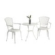 preview thumbnail 14 of 16, Aluminum Bistro Table and Chairs Set wUmbrella Hole(2 Chairs 1 Table)