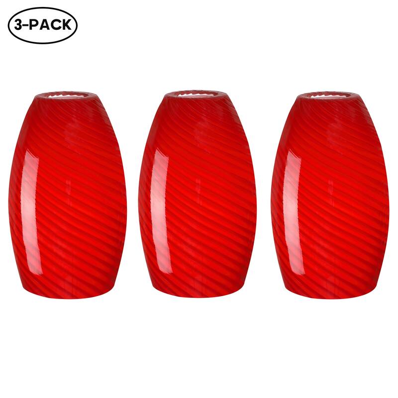 Pendant Shade for Mini Pendant Light Chandelier Ceiling Light Fixture - 3 Pack - Red
