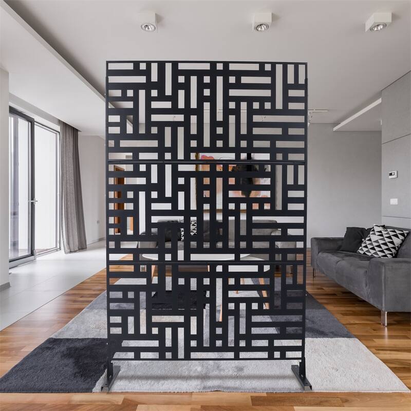 Outdoor & Indoor Freestanding Privacy Screen Privacy Screen 76"H×48"W