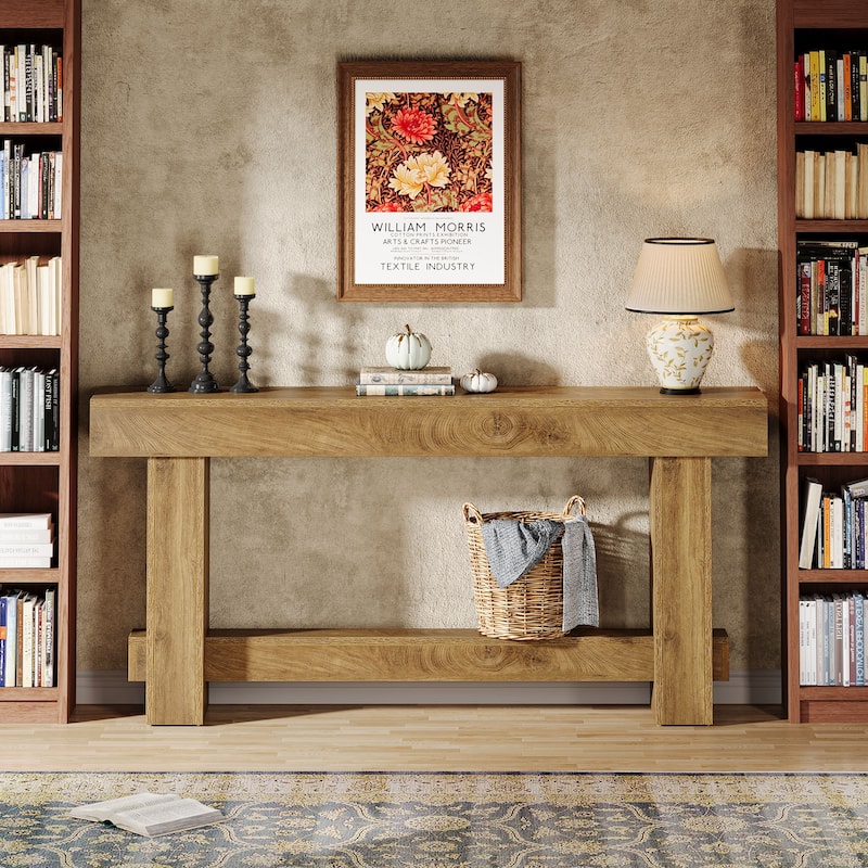 70.9" Entryway Console Table, Extra Long Wooden Farmhouse Sofa Table