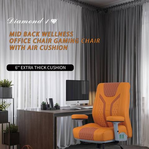 Office Desk Chair, Air Cushion Mid Back Ergonomic Managerial Executive Chairs