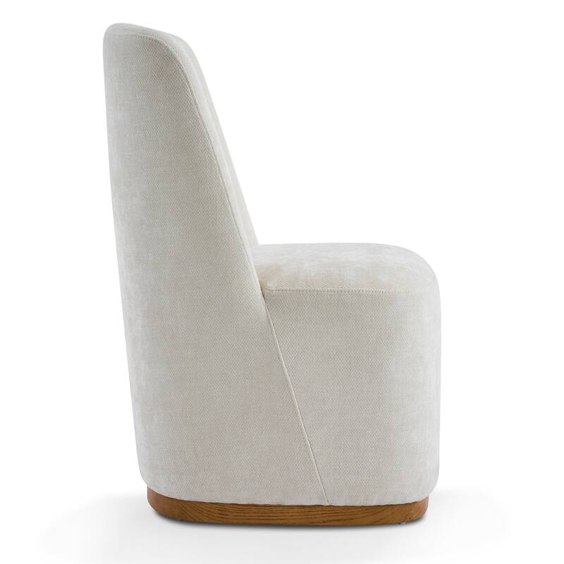 Christopher Knight Home - Modern Upholstered Rubber Wood Dining Chairs with High Back