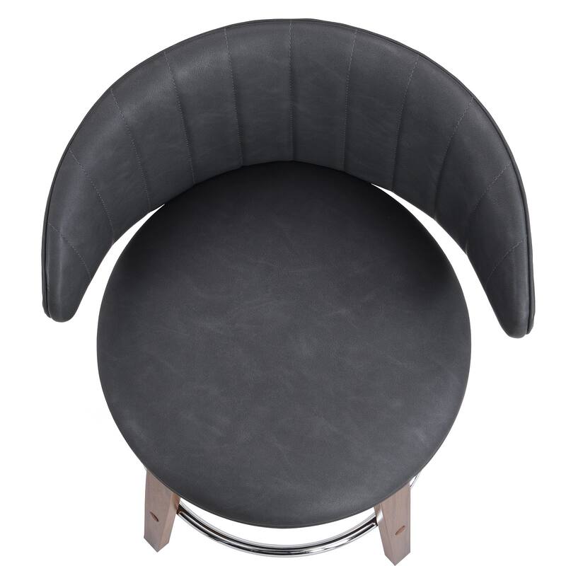 26 Inch Bentwood Bar Stools Swivel Counter Height Bar Stools