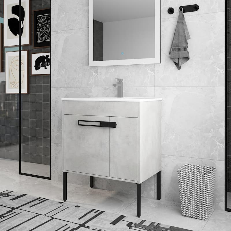 Beingnext 24"/30"/36" Bathroom Vanity with Sink, Freestanding/Floating Bathroom Vanity with Soft Close Door and Adjustable Shelf