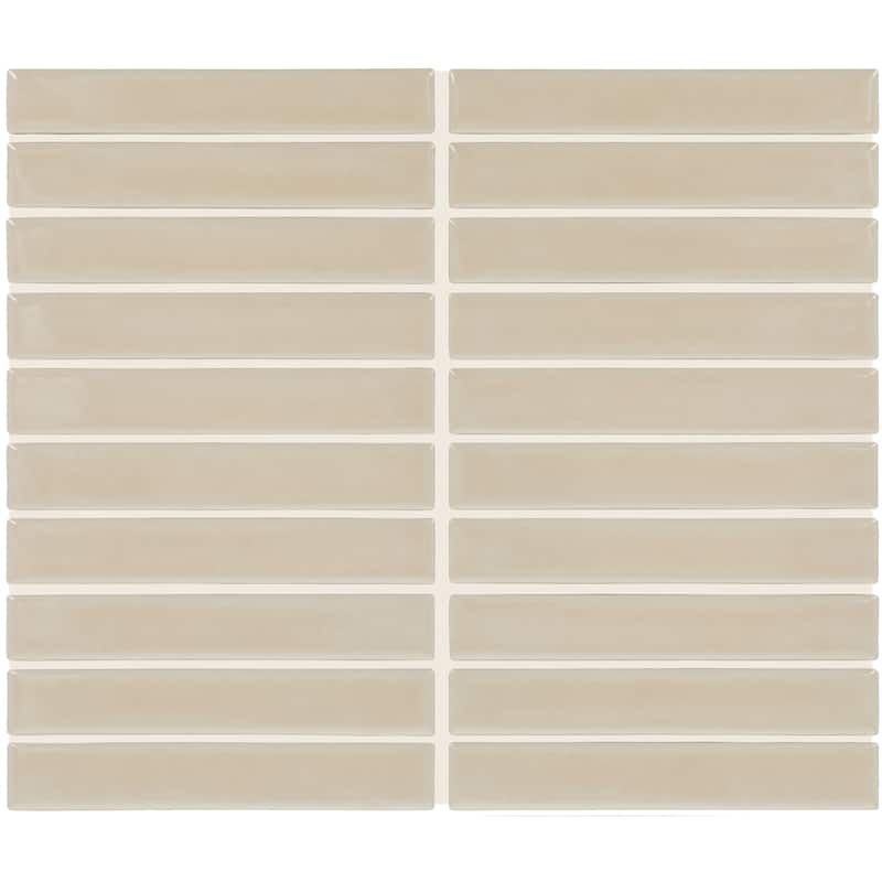 Daltile Artcrafted 1 x 6 Glazed Ceramic Mosaic Tile (10 PCS Per Carton) (10.00 SQFT Per Carton) - Dune