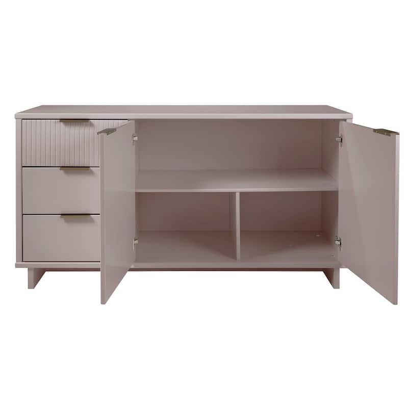 Manhattan Comfort Granville 55.07" 3 Drawer Modern Sideboard
