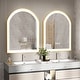 preview thumbnail 73 of 85, Gold Aluminium Alloy Frame Illuminated LED Bathroom Mirror 36" x 24" Arch-Crowned top